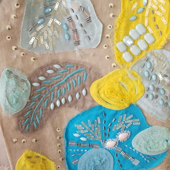 Lafayette 148 Beaded Applique Linen Pencil Skirt size 8 - Picture 4 of 8